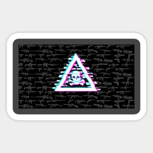 Vanguard video games with triangle and skull Sticker